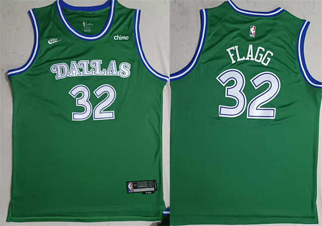 Men's Dallas Mavericks #32 Cooper Flagg Green 2025 Classic Edition Stitched Basketball Jersey Men's Dallas Mavericks #32 Cooper Flagg Green 2025 Classic Edition Stitched Basketball Jersey