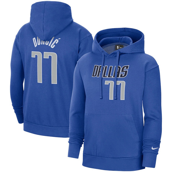 Men's Dallas Mavericks #77 Luka Doncic 2021 Blue Pullover Hoodie Men's Dallas Mavericks #77 Luka Doncic 2021 Blue Pullover Hoodie
