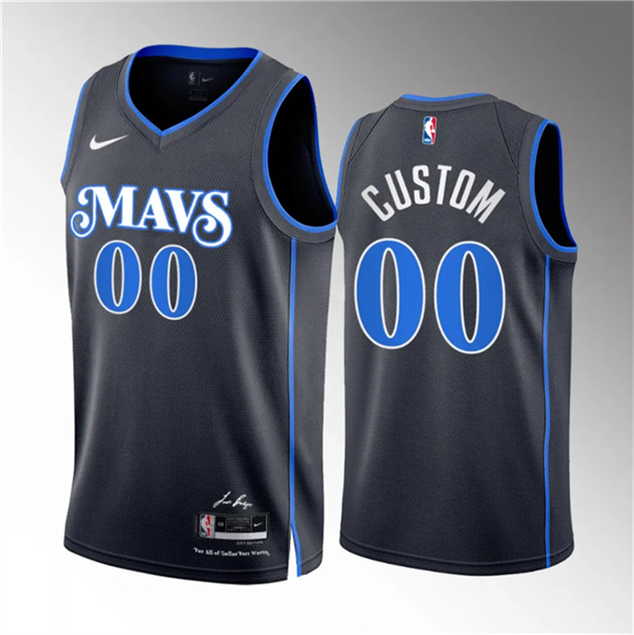 Men's Dallas Mavericks Active Player Custom Black 2023 24 City Edition Stitched Basketball Jersey Men's Dallas Mavericks Active Player Custom Black 2023 24 City Edition Stitched Basketball Jersey