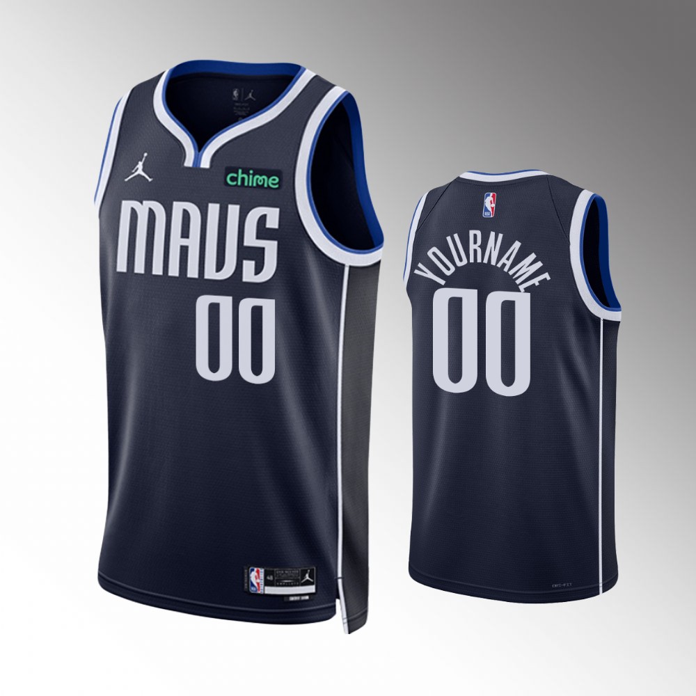 Men's Dallas Mavericks Active Player Custom Navy Statement Edition Stitched Basketball Jersey Men's Dallas Mavericks Active Player Custom Navy Statement Edition Stitched Basketball Jersey
