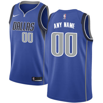 Men's Dallas Mavericks Royal Custom Jersey Men's Dallas Mavericks Royal Custom Jersey