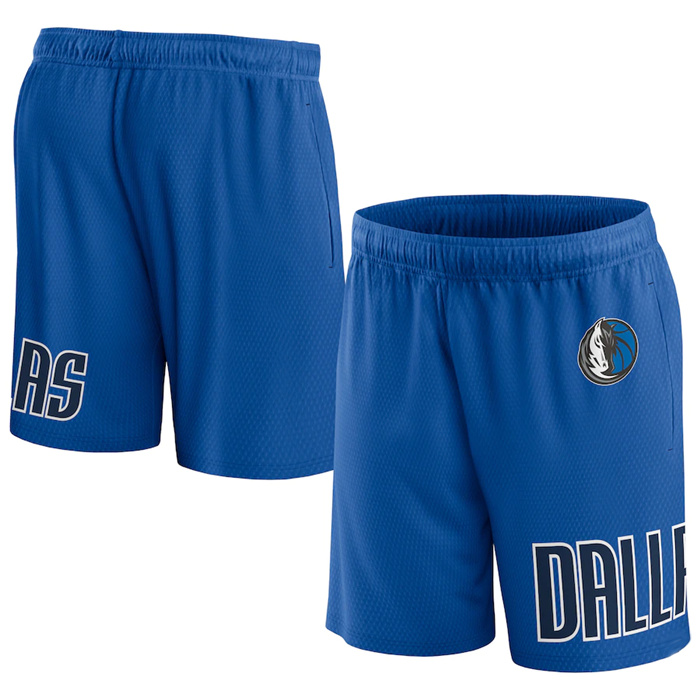Men's Dallas Mavericks Royal Free Throw Mesh Shorts Men's Dallas Mavericks Royal Free Throw Mesh Shorts