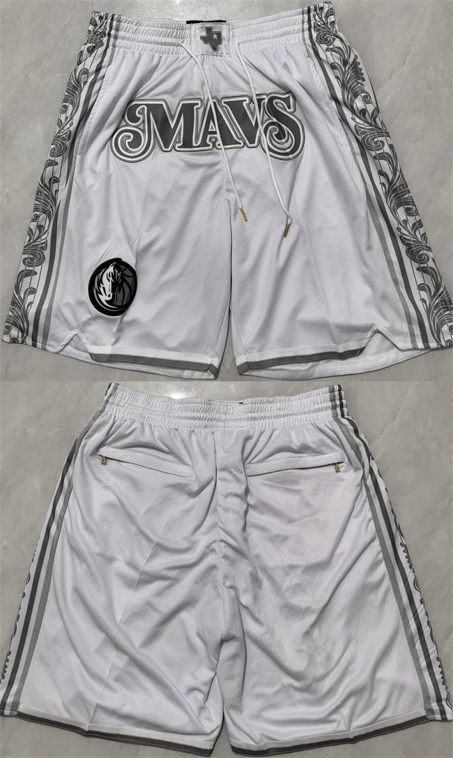 Men's Dallas Mavericks White City Edition Shorts (Run Small) Men's Dallas Mavericks White City Edition Shorts (Run Small)