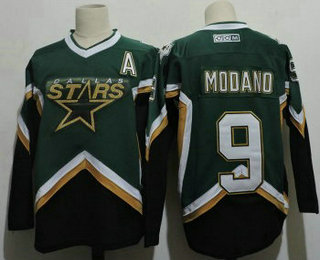Men's Dallas Stars #9 Mike Modano 2005 Green CCM Throwback Stitched Vintage Hockey Jersey Men's Dallas Stars #9 Mike Modano 2005 Green CCM Throwback Stitched Vintage Hockey Jersey