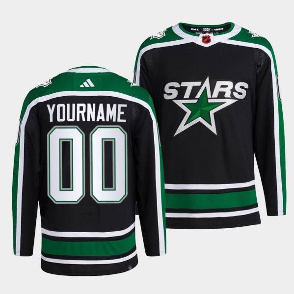 Men's Dallas Stars Custom Black 2022-23 Reverse Retro Stitched Jersey Men's Dallas Stars Custom Black 2022-23 Reverse Retro Stitched Jersey