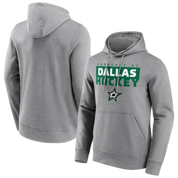 Men's Dallas Stars Gray Gain Ground Hoodie Men's Dallas Stars Gray Gain Ground Hoodie