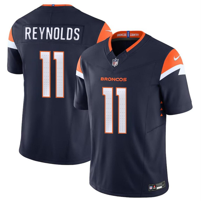Men's Denver Broncos #11 Josh Reynolds Navy 2024 F.U.S.E. Alternate Vapor Limited Stitched Football Jersey Men's Denver Broncos #11 Josh Reynolds Navy 2024 F.U.S.E. Alternate Vapor Limited Stitched Football Jersey