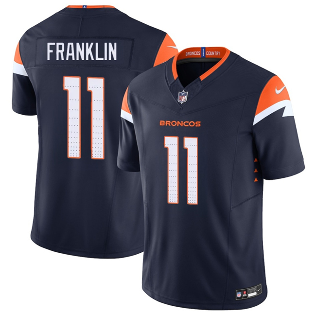 Men's Denver Broncos #11 Troy Franklin Navy F.U.S.E. Vapor Limited Stitched Football Jersey Men's Denver Broncos #11 Troy Franklin Navy F.U.S.E. Vapor Limited Stitched Football Jersey