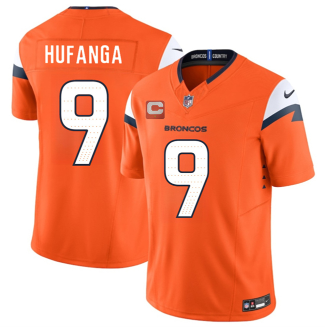 Men's Denver Broncos #12 RJ Harvey Orange 2025 F.U.S.E. With 1-Star C Patch Vapor Limited Stitched Football Jersey
