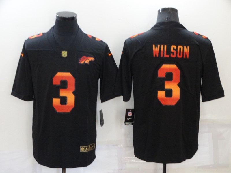 Men's Denver Broncos #3 Russell Wilson Black Fashion Limited Stitched Jersey Men's Denver Broncos #3 Russell Wilson Black Fashion Limited Stitched Jersey