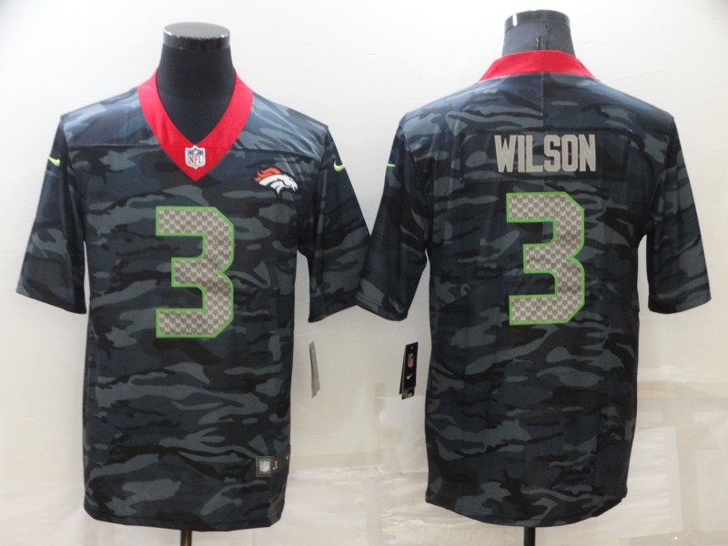 Men's Denver Broncos #3 Russell Wilson Camo Limited Stitched Jersey Men's Denver Broncos #3 Russell Wilson Camo Limited Stitched Jersey