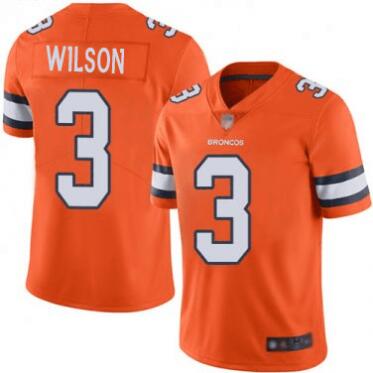 Men's Denver Broncos #3 Russell Wilson Orange Stitched Jersey Men's Denver Broncos #3 Russell Wilson Orange Stitched Jersey