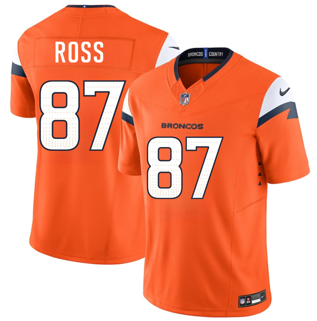 Men's Denver Broncos #87 Cam Ross Orange 2026 Draft F.U.S.E. Vapor Limited Stitched Football Jersey Men's Denver Broncos #87 Cam Ross Orange 2026 Draft F.U.S.E. Vapor Limited Stitched Football Jersey