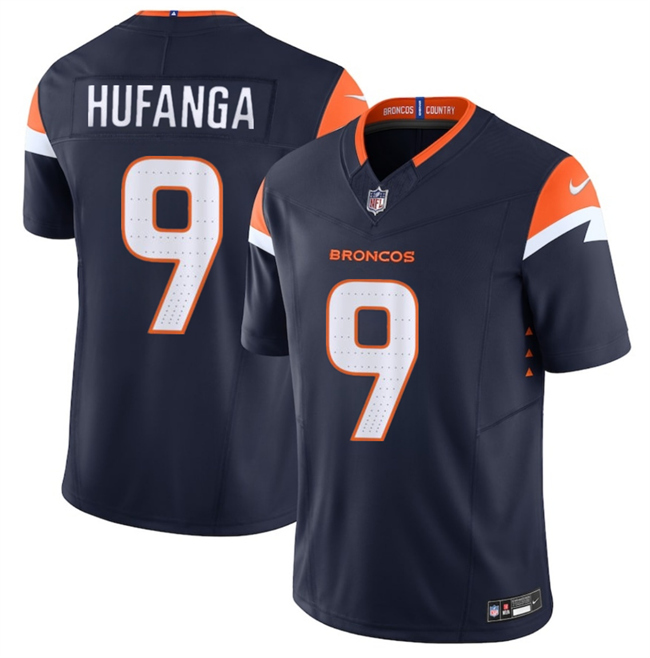 Men's Denver Broncos #9 Talanoa Hufanga Navy 2024 F.U.S.E. Alternate Vapor Limited Stitched Football Jersey Men's Denver Broncos #9 Talanoa Hufanga Navy 2024 F.U.S.E. Alternate Vapor Limited Stitched Football Jersey