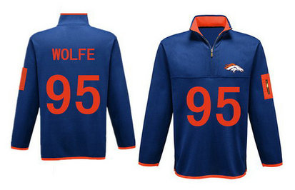 Men's Denver Broncos 95 Wolfe Antigua Charcoal Fortune Sweater Knit Microfleece Quarter-Zip Pullover Blue Jacket Men's Denver Broncos 95 Wolfe Antigua Charcoal Fortune Sweater Knit Microfleece Quarter-Zip Pullover Blue Jacket