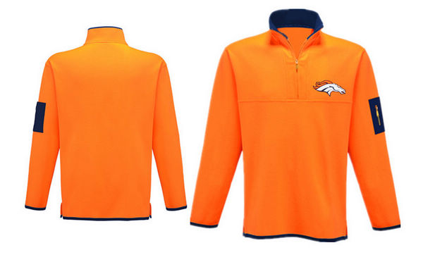 Men's Denver Broncos Antigua Charcoal Fortune Sweater Knit Microfleece Quarter-Zip Pullover Jacket - Orange Men's Denver Broncos Antigua Charcoal Fortune Sweater Knit Microfleece Quarter-Zip Pullover Jacket - Orange
