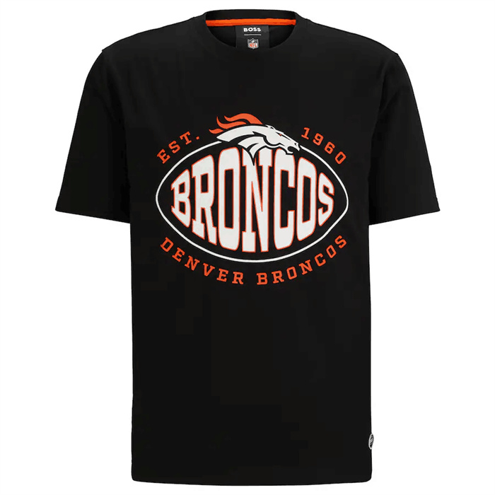 Men's Denver Broncos Black BOSS X Trap T-Shirt Men's Denver Broncos Black BOSS X Trap T-Shirt