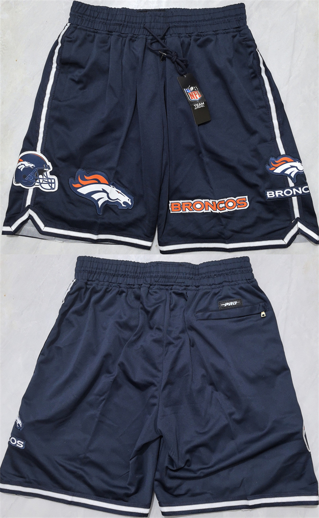 Men's Denver Broncos Navy Shorts(Run Small) Men's Denver Broncos Navy Shorts(Run Small)