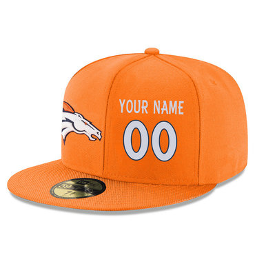 Men's Denver Broncos Orange Color Snapback Custom Hat (Stitched any name&number) Men's Denver Broncos Orange Color Snapback Custom Hat (Stitched any name&number)