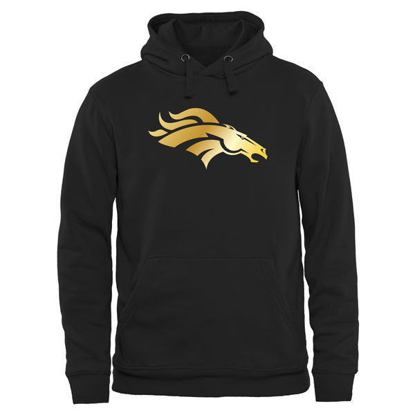 Men's Denver Broncos Pro Line Black Gold Collection Pullover Hoodie Men's Denver Broncos Pro Line Black Gold Collection Pullover Hoodie