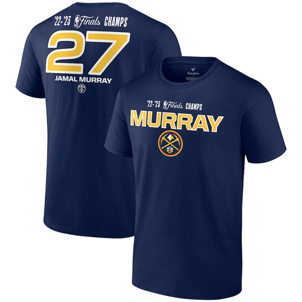 Men's Denver Nuggets #27 Jamal Murray Navy Name & Number T-Shirt Men's Denver Nuggets #27 Jamal Murray Navy Name & Number T-Shirt
