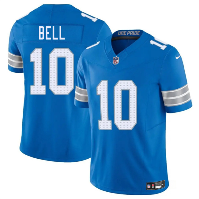 Men's Detroit Lions #10 Ronnie Bell Blue 2025 F.U.S.E. Vapor Limited Stitched Jersey Men's Detroit Lions #10 Ronnie Bell Blue 2025 F.U.S.E. Vapor Limited Stitched Jersey