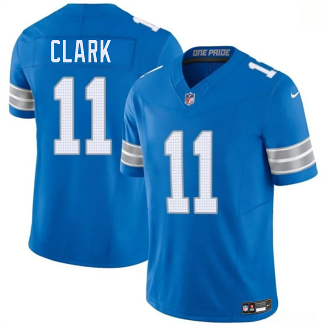 Men's Detroit Lions #11 Damone Clark Blue 2026 F.U.S.E. Vapor Limited Stitched Jersey Men's Detroit Lions #11 Damone Clark Blue 2026 F.U.S.E. Vapor Limited Stitched Jersey