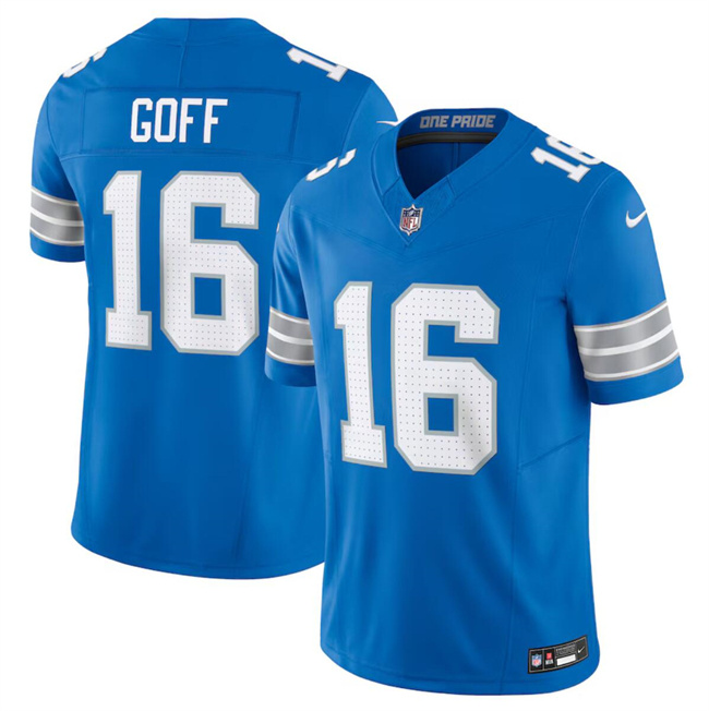 Men's Detroit Lions #16 Jared Goff Blue 2024 F.U.S.E. Vapor Limited Stitched Jersey Men's Detroit Lions #16 Jared Goff Blue 2024 F.U.S.E. Vapor Limited Stitched Jersey