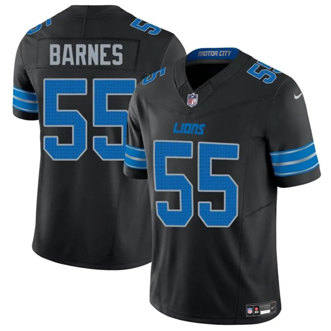 Men's Detroit Lions #55 Derrick Barnes Black 2025 F.U.S.E. Vapor Limited Stitched Jersey Men's Detroit Lions #55 Derrick Barnes Black 2025 F.U.S.E. Vapor Limited Stitched Jersey