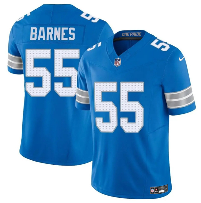 Men's Detroit Lions #55 Derrick Barnes Blue 2025 F.U.S.E. Vapor Limited Stitched Jersey Men's Detroit Lions #55 Derrick Barnes Blue 2025 F.U.S.E. Vapor Limited Stitched Jersey