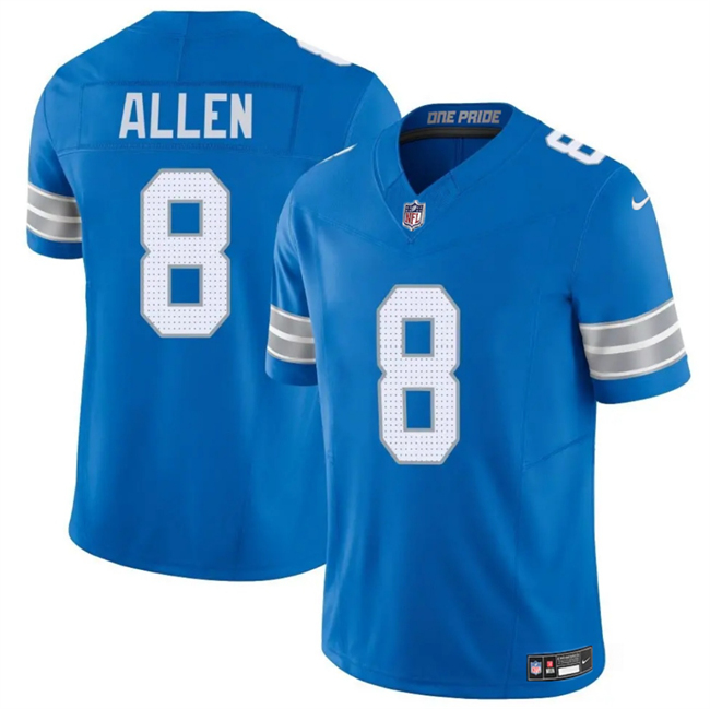 Men's Detroit Lions #8 Kyle Allen Blue 2025 F.U.S.E. Vapor Limited Stitched Jersey Men's Detroit Lions #8 Kyle Allen Blue 2025 F.U.S.E. Vapor Limited Stitched Jersey