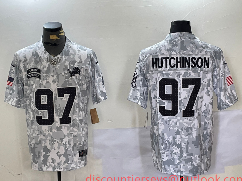 Men's Detroit Lions #97 Aidan Hutchinson 2024 F.U.S.E Arctic Camo Salute To Service Limited Stitched Football Jersey Men's Detroit Lions #97 Aidan Hutchinson 2024 F.U.S.E Arctic Camo Salute To Service Limited Stitched Football Jersey