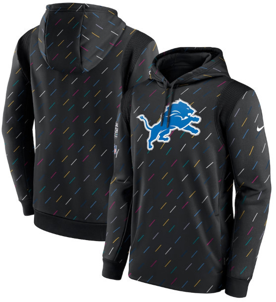 Men's Detroit Lions 2021 Charcoal Crucial Catch Therma Pullover Hoodie Men's Detroit Lions 2021 Charcoal Crucial Catch Therma Pullover Hoodie