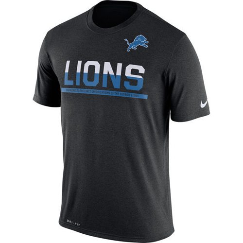 Men's Detroit Lions Nike Practice Legend Performance T-Shirt Black