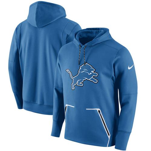 Men's Detroit Lions Nike Royal Champ Drive Vapor Speed Pullover Hoodie Men's Detroit Lions Nike Royal Champ Drive Vapor Speed Pullover Hoodie
