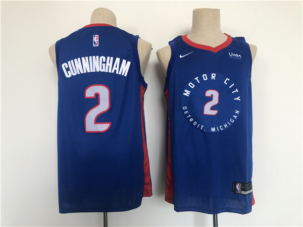 Men's Detroit Pistons #2 Cade Cunningham Navy Stitched Basketball Jersey Men's Detroit Pistons #2 Cade Cunningham Navy Stitched Basketball Jersey