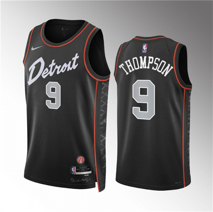 Men's Detroit Pistons #9 Ausar Thompson Black 2023-24 City Edition Stitched Basketball Jersey Men's Detroit Pistons #9 Ausar Thompson Black 2023-24 City Edition Stitched Basketball Jersey