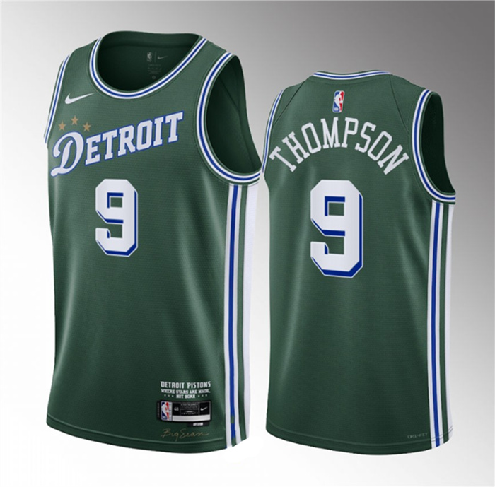 Men's Detroit Pistons #9 Ausar Thompson Green 2023 Draft City Edition Stitched Basketball Jersey Men's Detroit Pistons #9 Ausar Thompson Green 2023 Draft City Edition Stitched Basketball Jersey