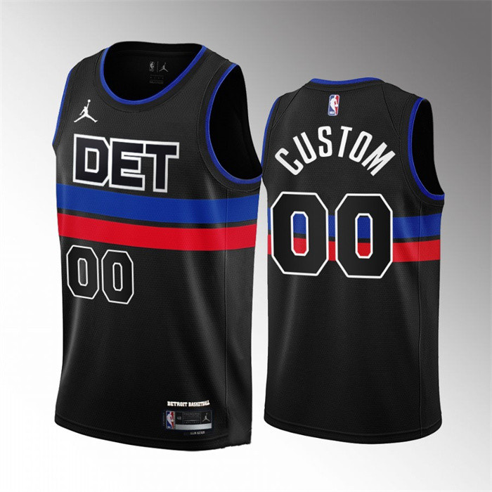 Men's Detroit Pistons Active Player Custom Black 2022 23 Statement Edition Stitched Jersey Men's Detroit Pistons Active Player Custom Black 2022 23 Statement Edition Stitched Jersey