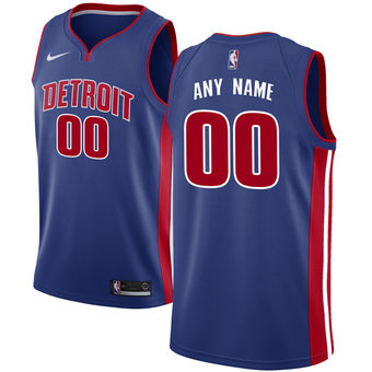 Men's Detroit Pistons Nike Blue Custom Jersey Men's Detroit Pistons Nike Blue Custom Jersey