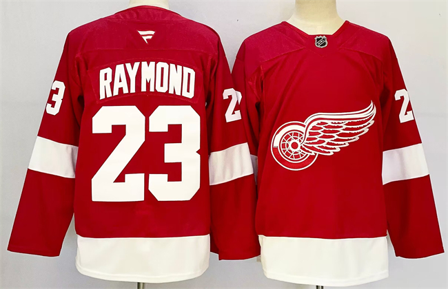 Men's Detroit Red Wings #23 Lucas Raymond Red 2024-25 Home Stitched Jersey Men's Detroit Red Wings #23 Lucas Raymond Red 2024-25 Home Stitched Jersey