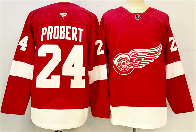 Men's Detroit Red Wings #24 Bob Probert Red 2024-25 Stitched Jersey Men's Detroit Red Wings #24 Bob Probert Red 2024-25 Stitched Jersey