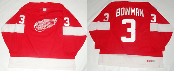 Men's Detroit Red Wings #3 Scotty Bowman Red Stitched Jersey Men's Detroit Red Wings #3 Scotty Bowman Red Stitched Jersey