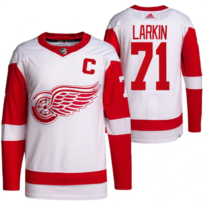 Men's Detroit Red Wings #71 Dylan Larkin White Stitched Jersey Men's Detroit Red Wings #71 Dylan Larkin White Stitched Jersey