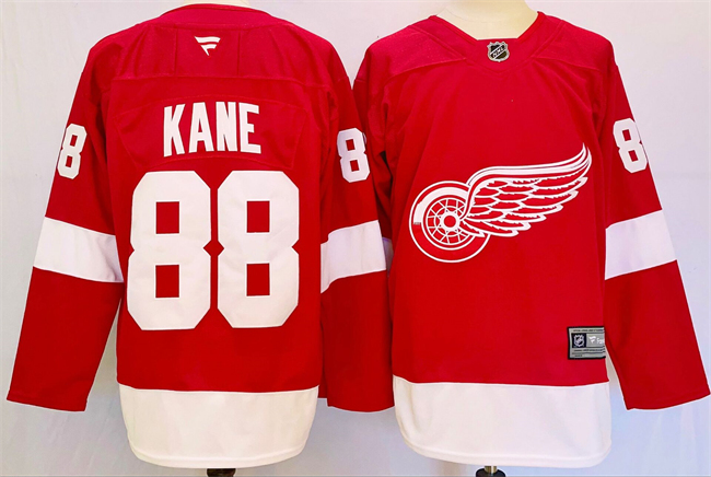 Men's Detroit Red Wings #88 Patrick Kane Red 2024-25 Stitched Jersey Men's Detroit Red Wings #88 Patrick Kane Red 2024-25 Stitched Jersey