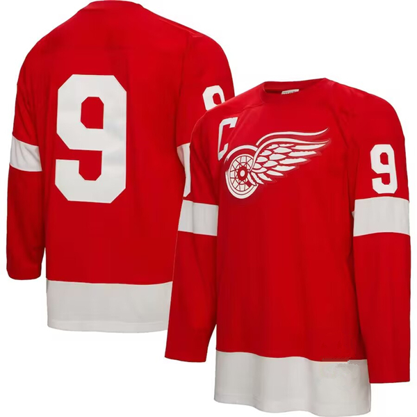 Men's Detroit Red Wings #9 Gordie Howe Red 1960 Mitchell & Ness Stitched Jersey Men's Detroit Red Wings #9 Gordie Howe Red 1960 Mitchell & Ness Stitched Jersey