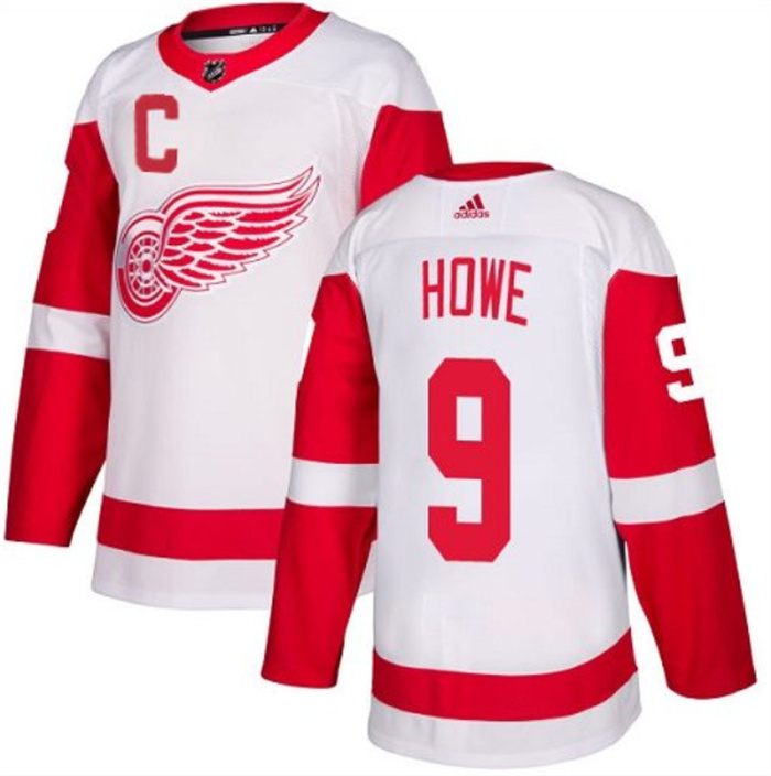 Men's Detroit Red Wings #9 Gordie Howe White Stitched Jersey Men's Detroit Red Wings #9 Gordie Howe White Stitched Jersey
