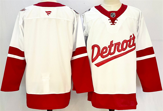 Men's Detroit Red Wings Blank White Red 2024-25 Stitched Jersey Men's Detroit Red Wings Blank White Red 2024-25 Stitched Jersey