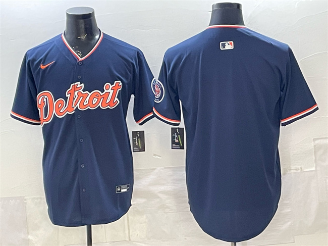 Men's Detroit Tigers Blank Navy 2026 Alternate Vapor Premier Limited Stitched Baseball Jersey Men's Detroit Tigers Blank Navy 2026 Alternate Vapor Premier Limited Stitched Baseball Jersey