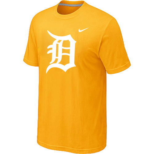 Men's Detroit Tigers Fresh Logo Yellow T-Shirt Men's Detroit Tigers Fresh Logo Yellow T-Shirt
